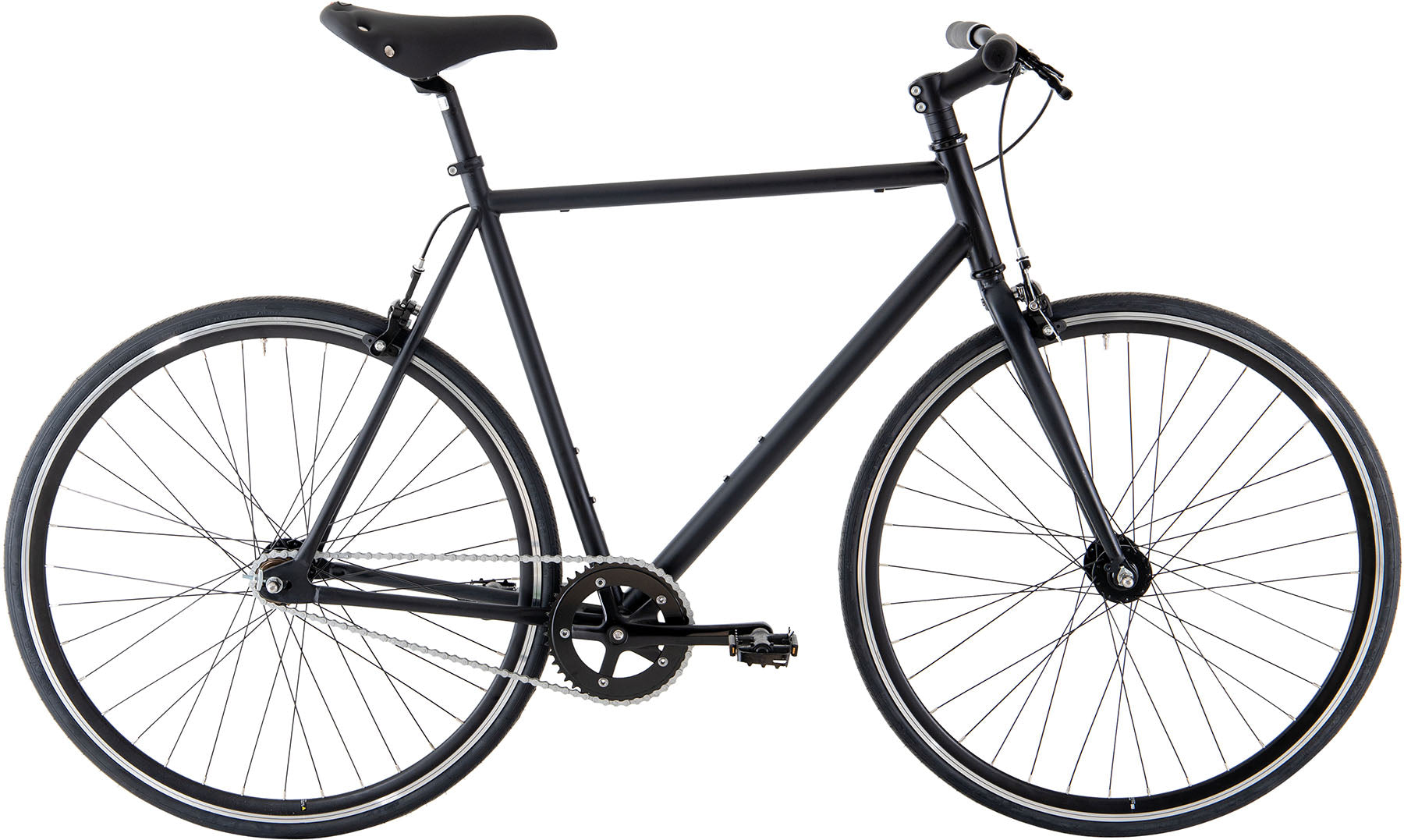 Hollandrad.me Singlespeedrad "Fixie" Herren/Damen 1-Gang schwarz matt -20%
