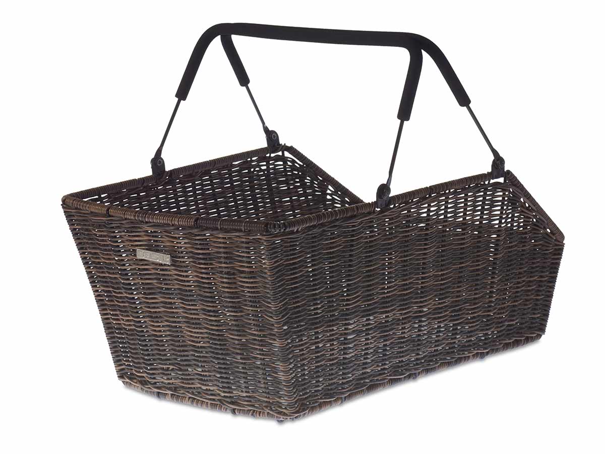 BASIL CENTO Taschenkorb Rattanlook dunkelbraun