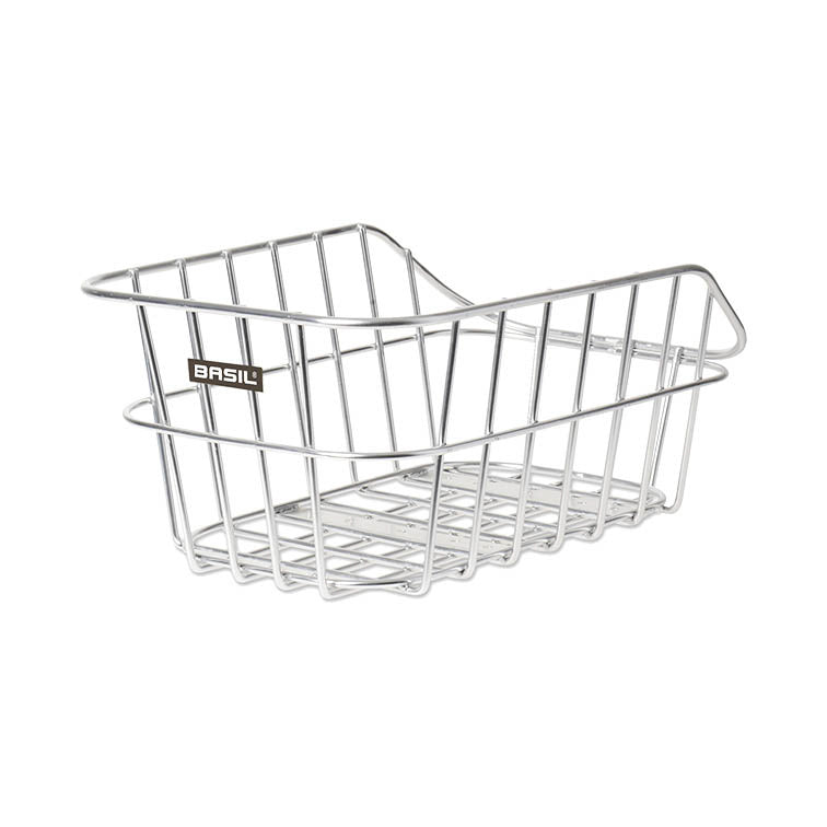 Basil Cento ALU Hinterradkorb Aluminium, silber