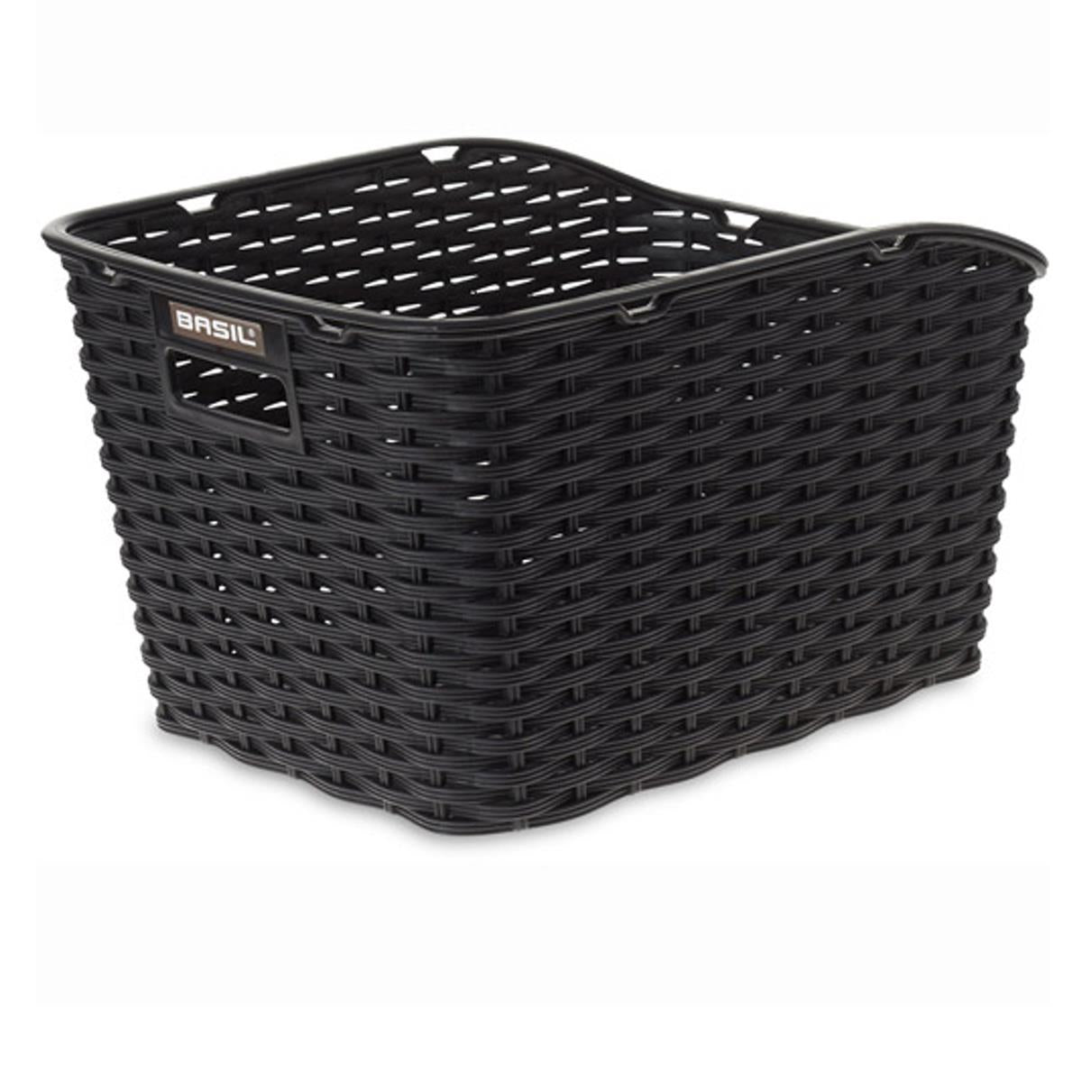 BASIL Weave Hinterradkorb geflochten schwarz