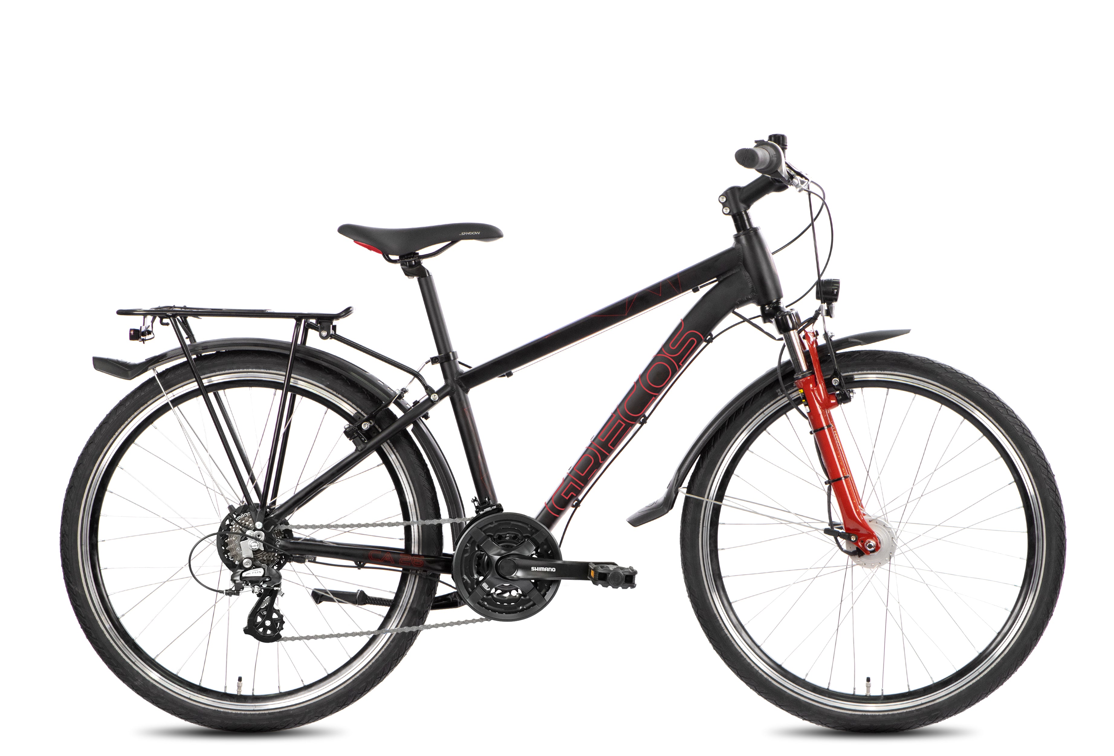 Böttcher Grecos Kids CA26 Cross 26" Alu 38RH Altus 24 Gang, mattschwarz