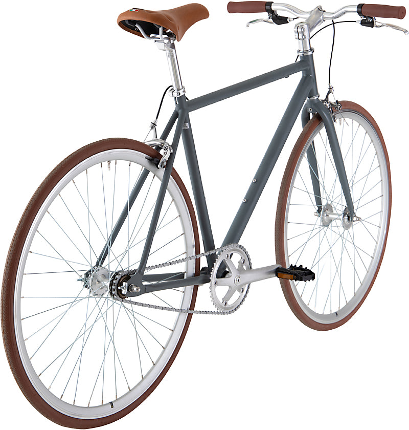 Hollandrad.me Singlespeedrad Herren/Damen "Fixie" 1-Gang grau matt -20%